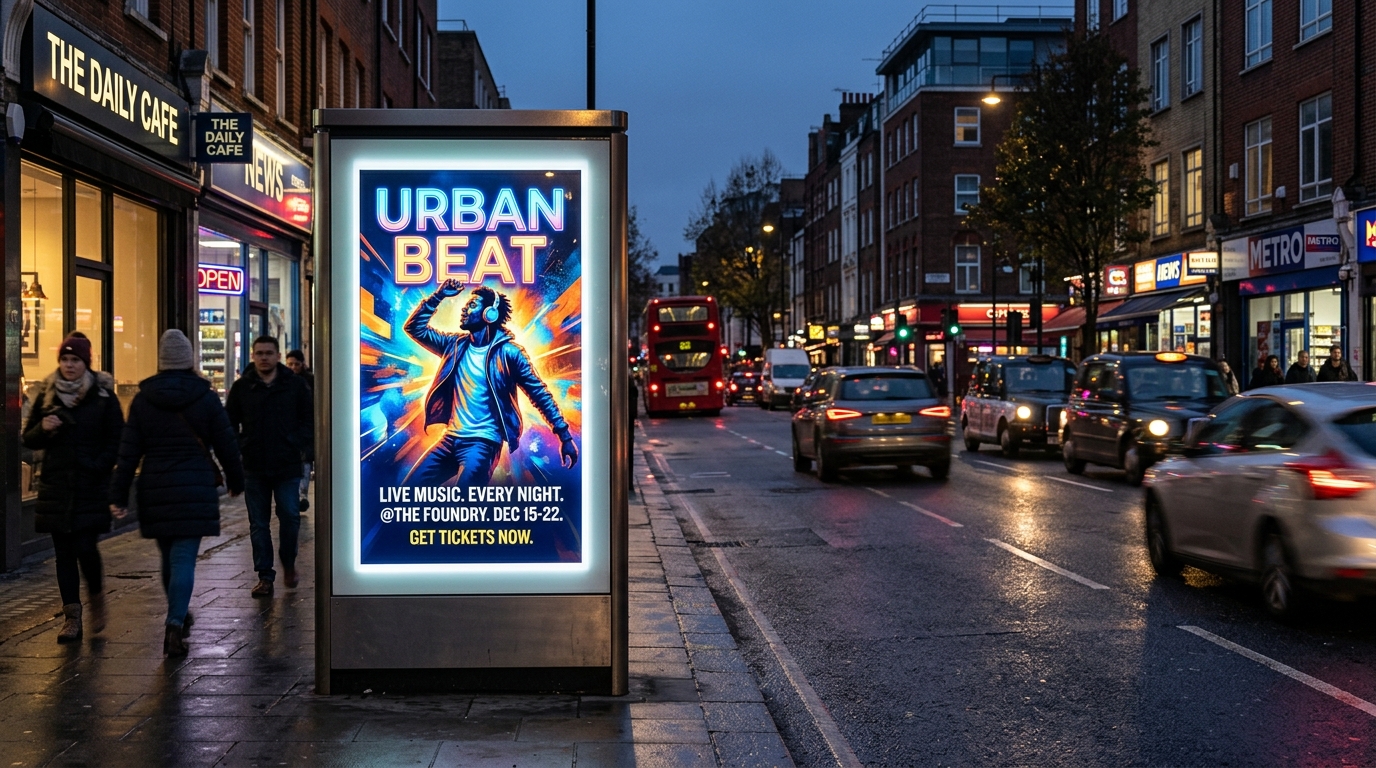 Şehir içi kırılmaz opal polikarbon ışıklı reklam panosu mupi billboard