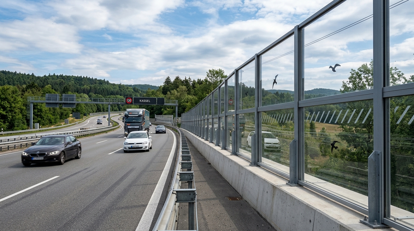 Solid polikarbon otoyol akustik ses bariyeri ve gürültü engelleyici paneller